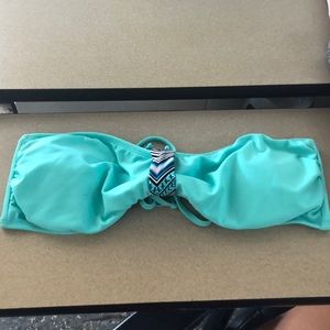 Aqua Strapless Bikini Top